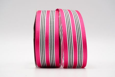 Hot Pink Grosgrain Mid-Stripes Ribbon_K1760-2033